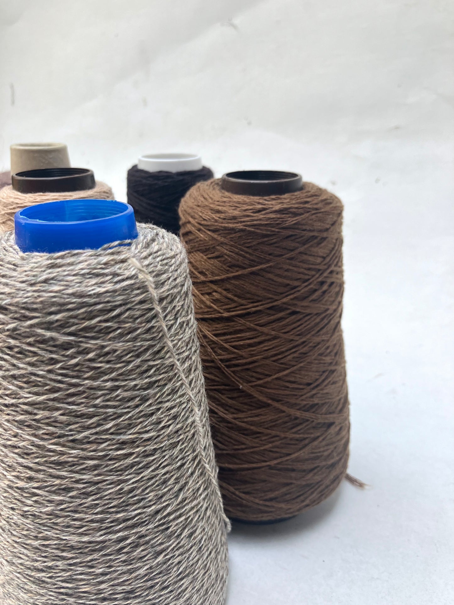Yarn Cones, Range of Brown Shades, Mixed Bundle