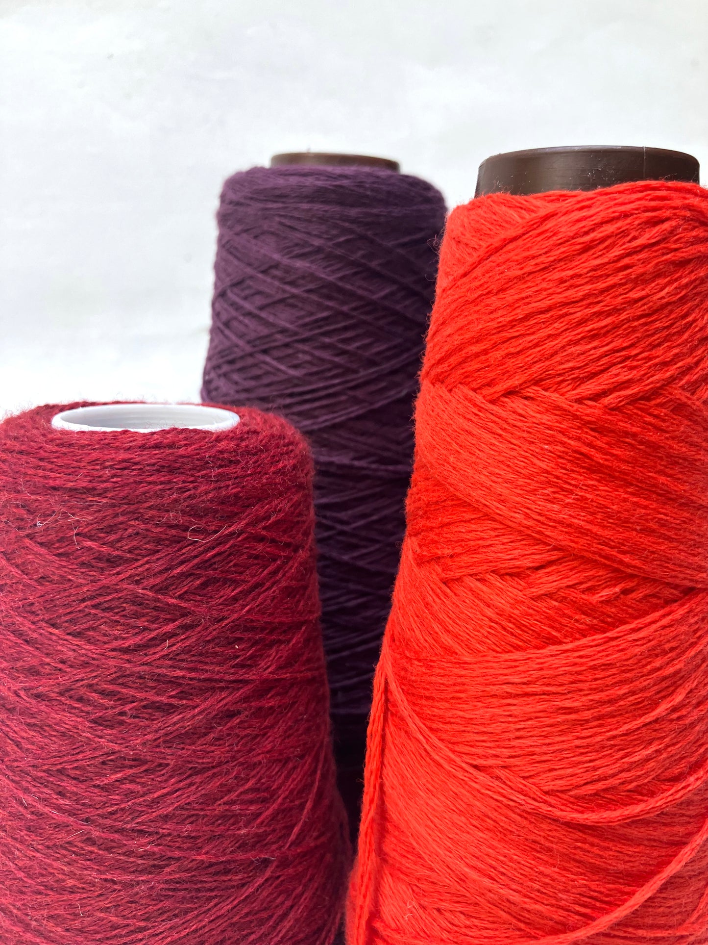 Yarn Cones, Range of Red Shades, Mixed Bundle