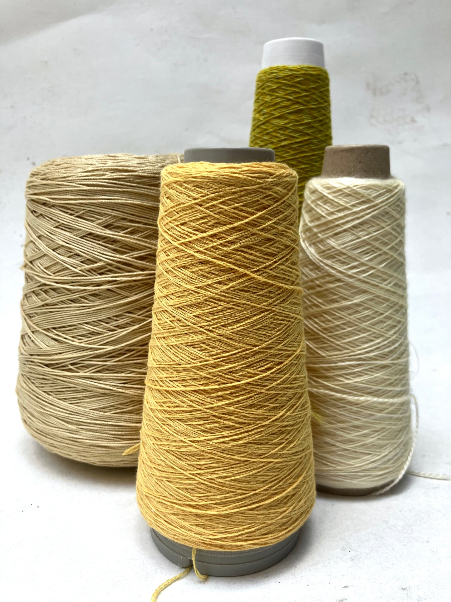 Yarn, Cones, Range of Yellow Shades