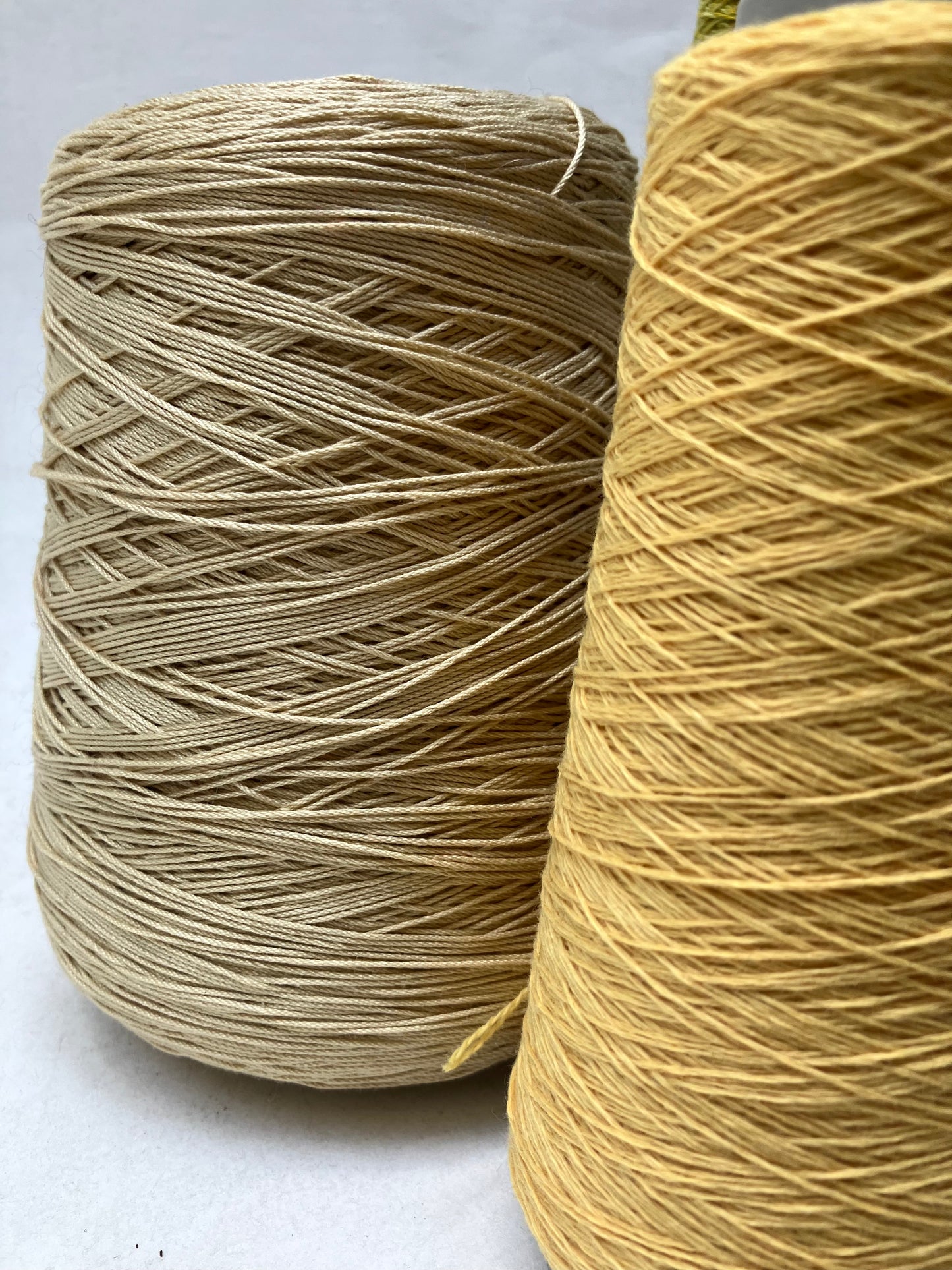 Yarn, Cones, Range of Yellow Shades