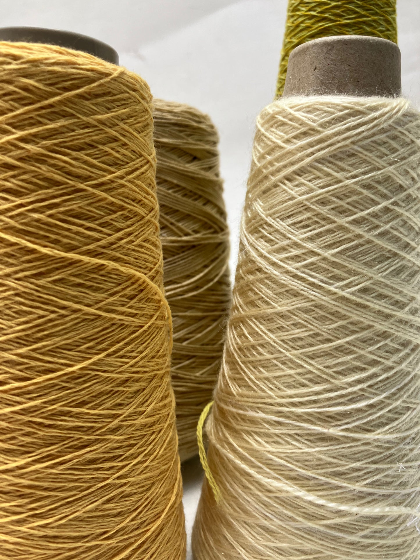 Yarn, Cones, Range of Yellow Shades