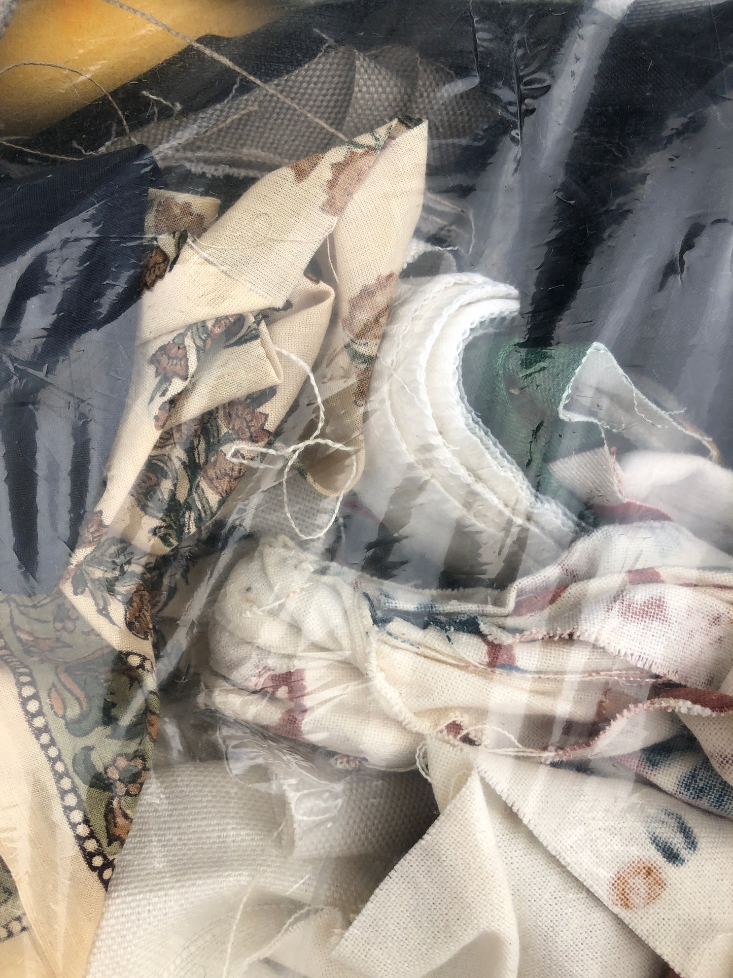 Collection of fabric remnants in various patterns