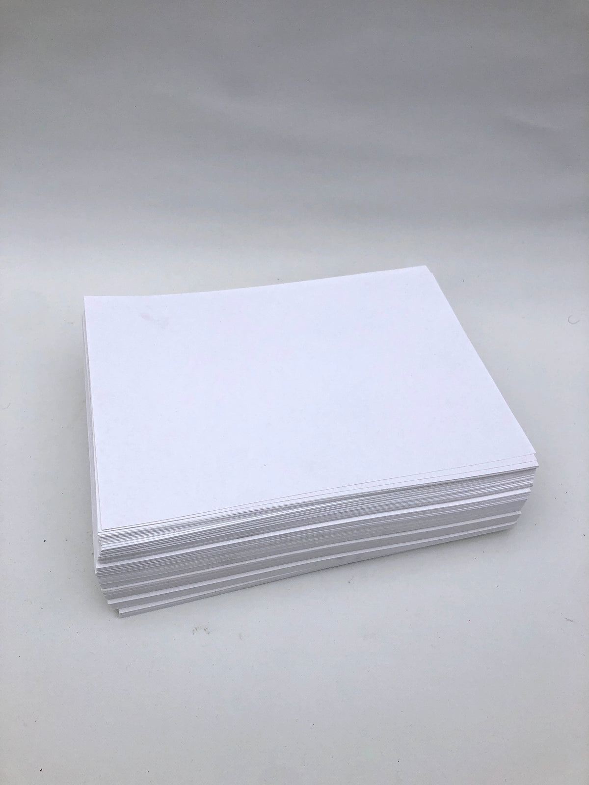 A stack of white paper