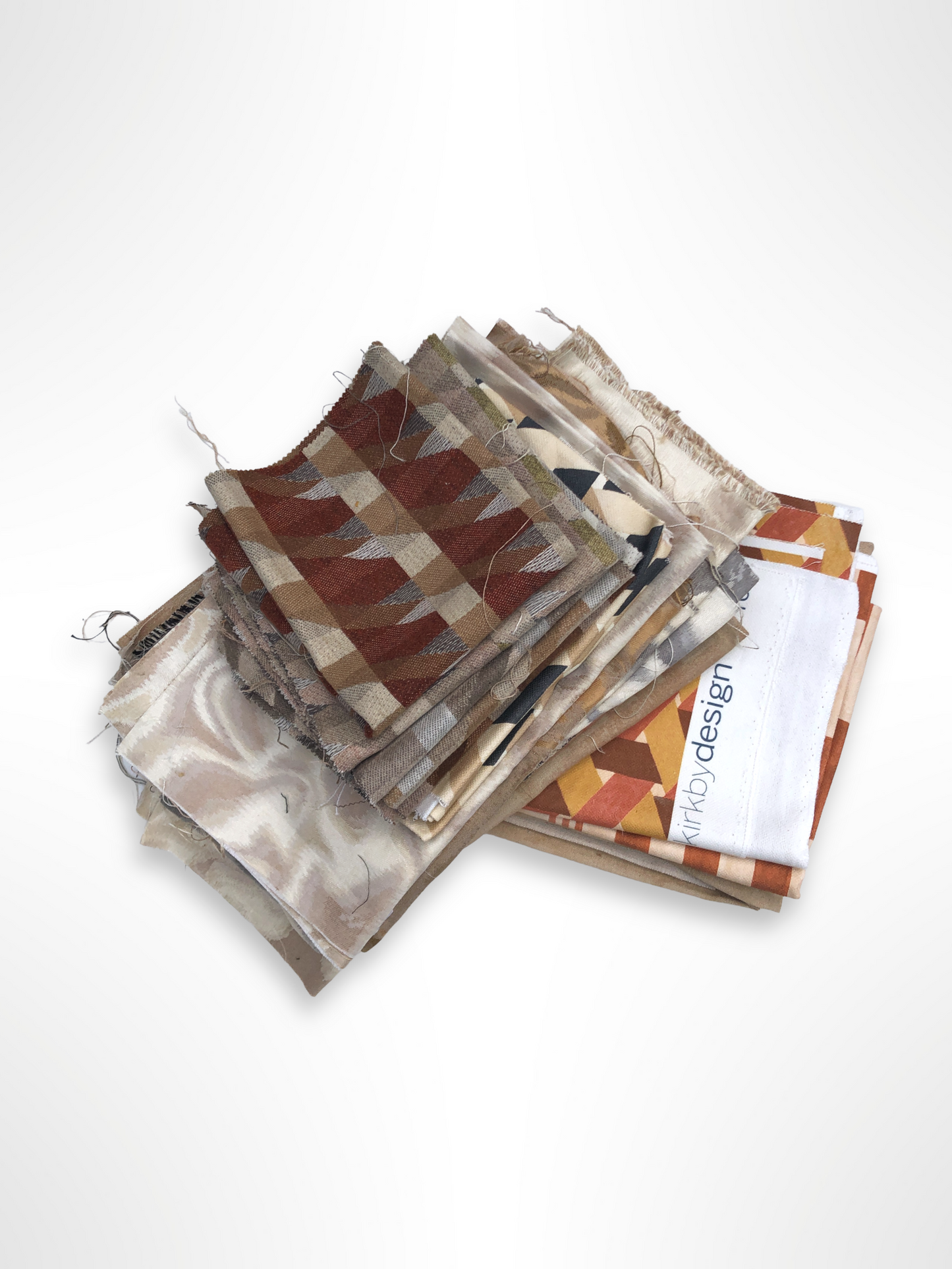 Geometric Patterned Fabric, Brown/Beige, Mixed Bundle