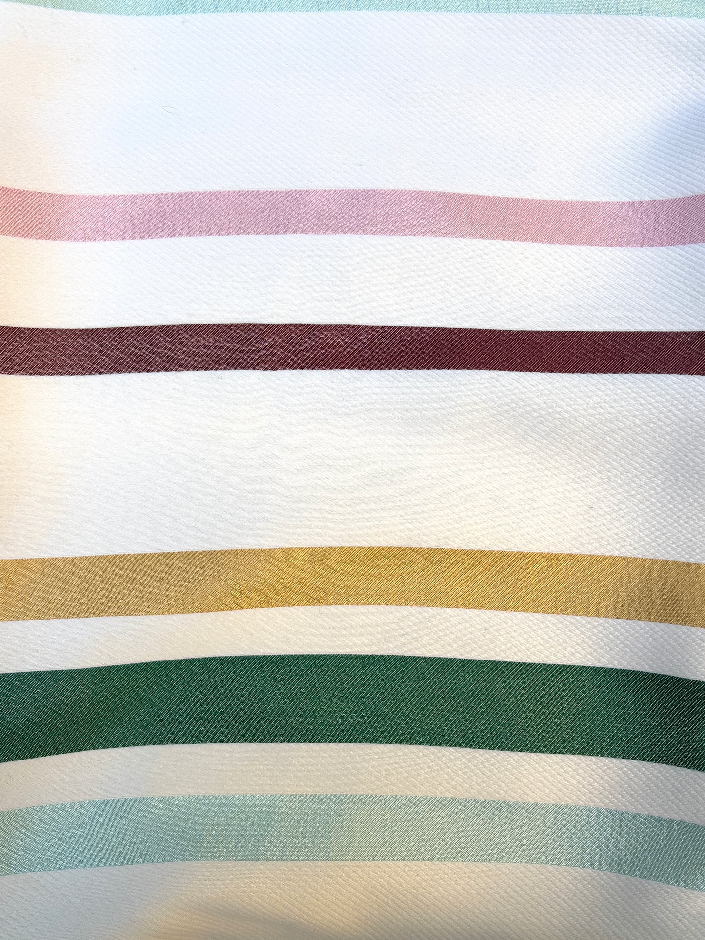 Fabric, Silk Blend Multi-Stripe Woven, End of Roll