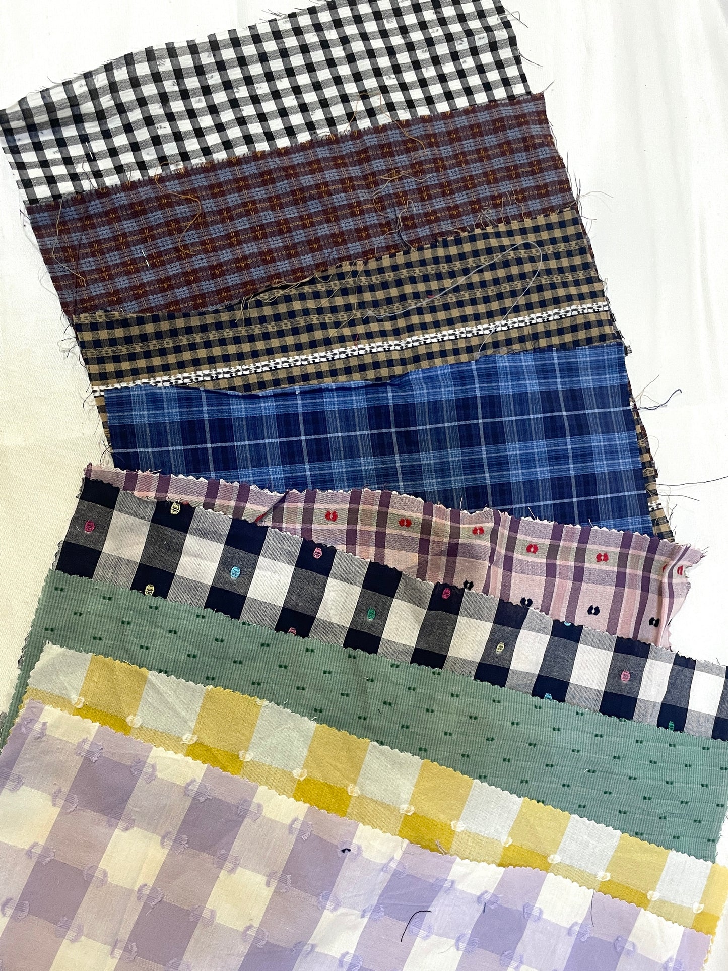 Checkered Cotton Fabric Sample from Nobody’s Child Bundle of 9 *ONE-OFF*
