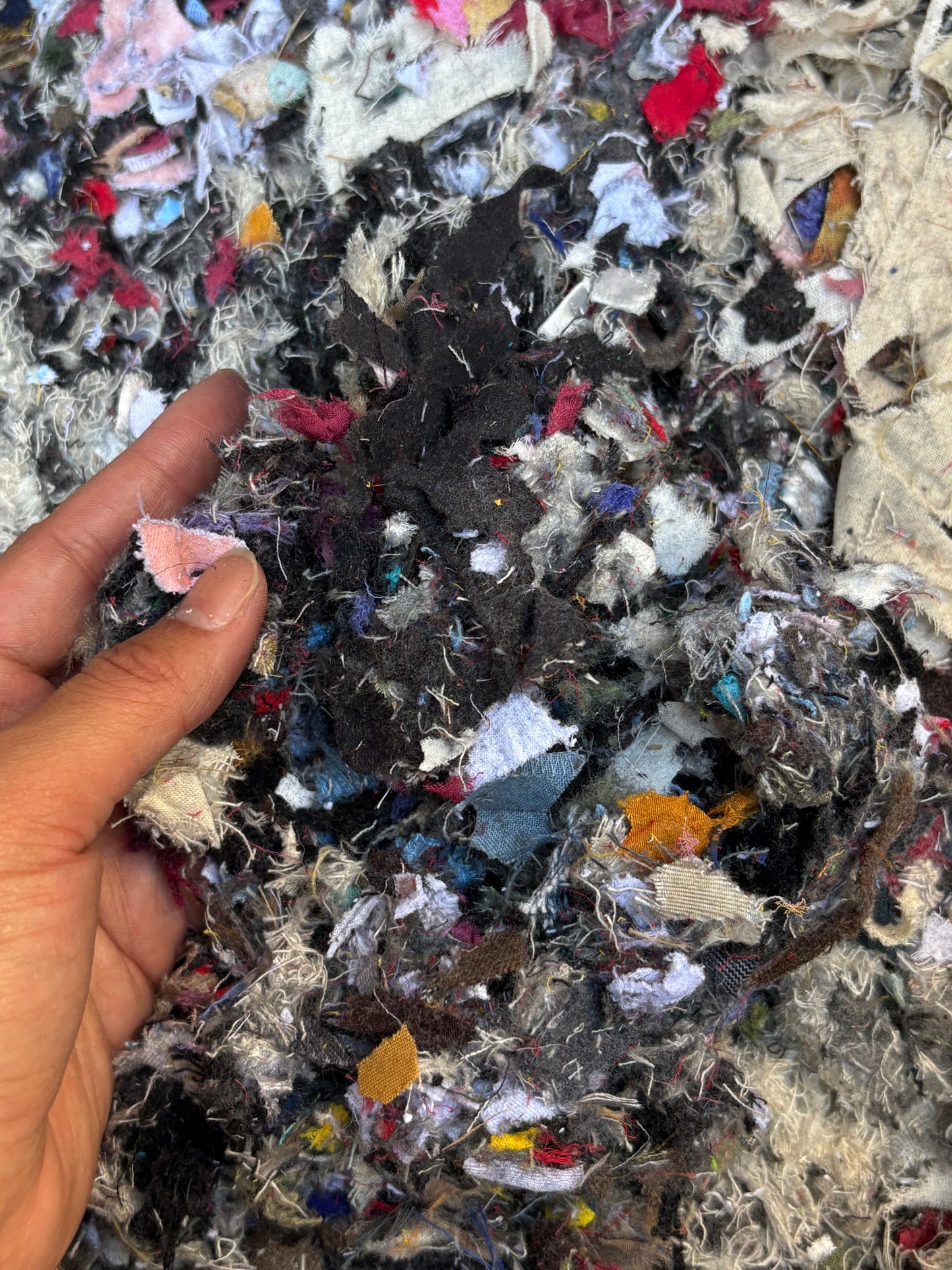 Shredded Textile, Stuffing/Filling, Mixed Colours