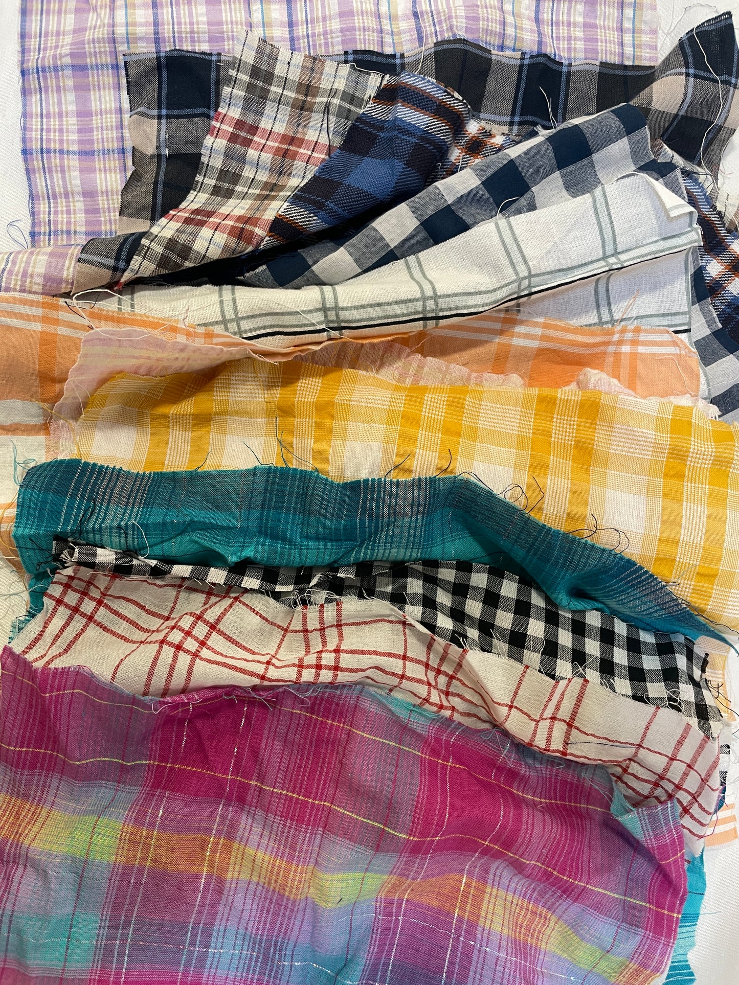 Checkered Cotton Fabric Sample from Nobody’s Child Bundle of 12 *ONE-OFF*
