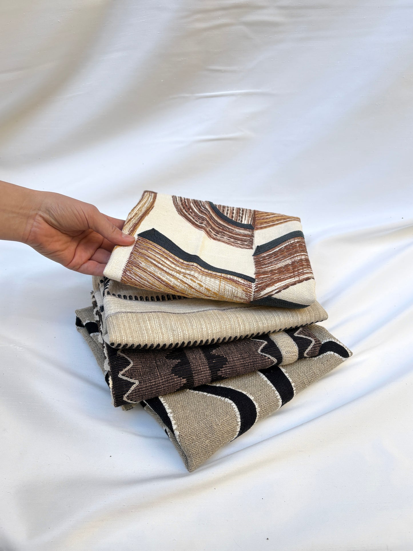 Embroidered Pattern Fabric Bundle of Four *ONE-OFF*