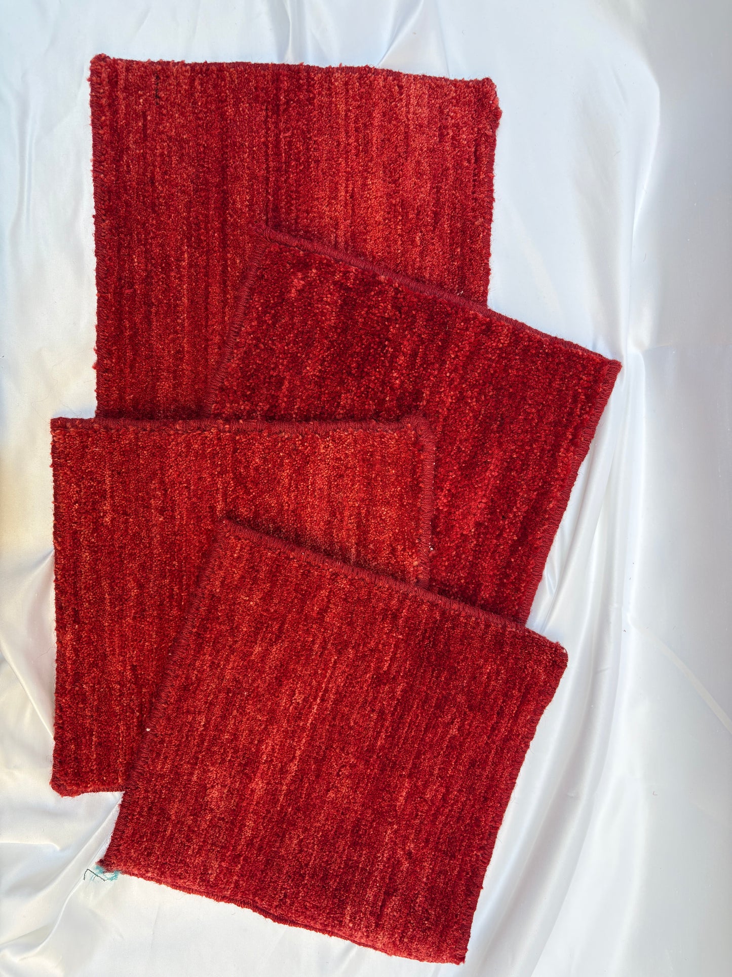 Red Textured Rug Bundle of Four *ONE-OFF*