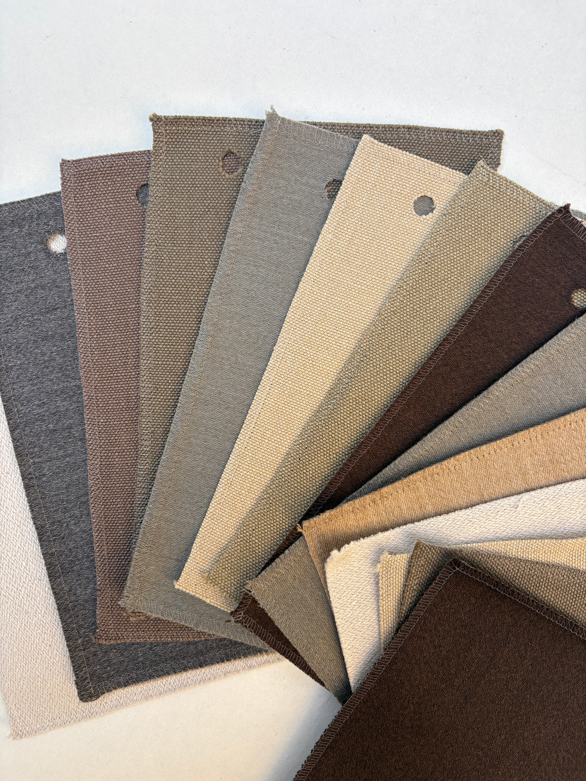 Neutral Earth-Tone Fabric Sample Bundle of 14 from Vitra *ONE-OFF*