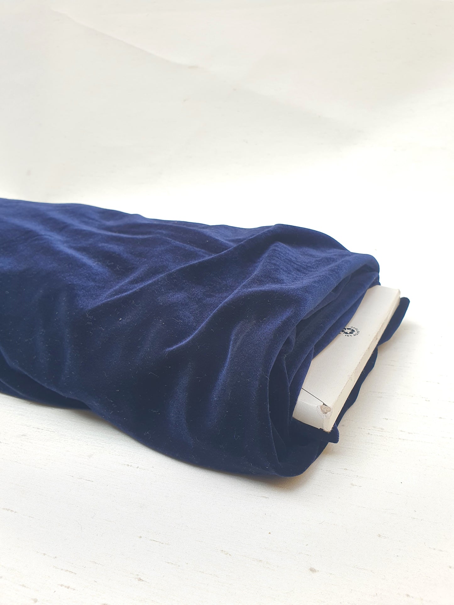 Fabric, Velvet, Stretchy, Navy, End of Roll