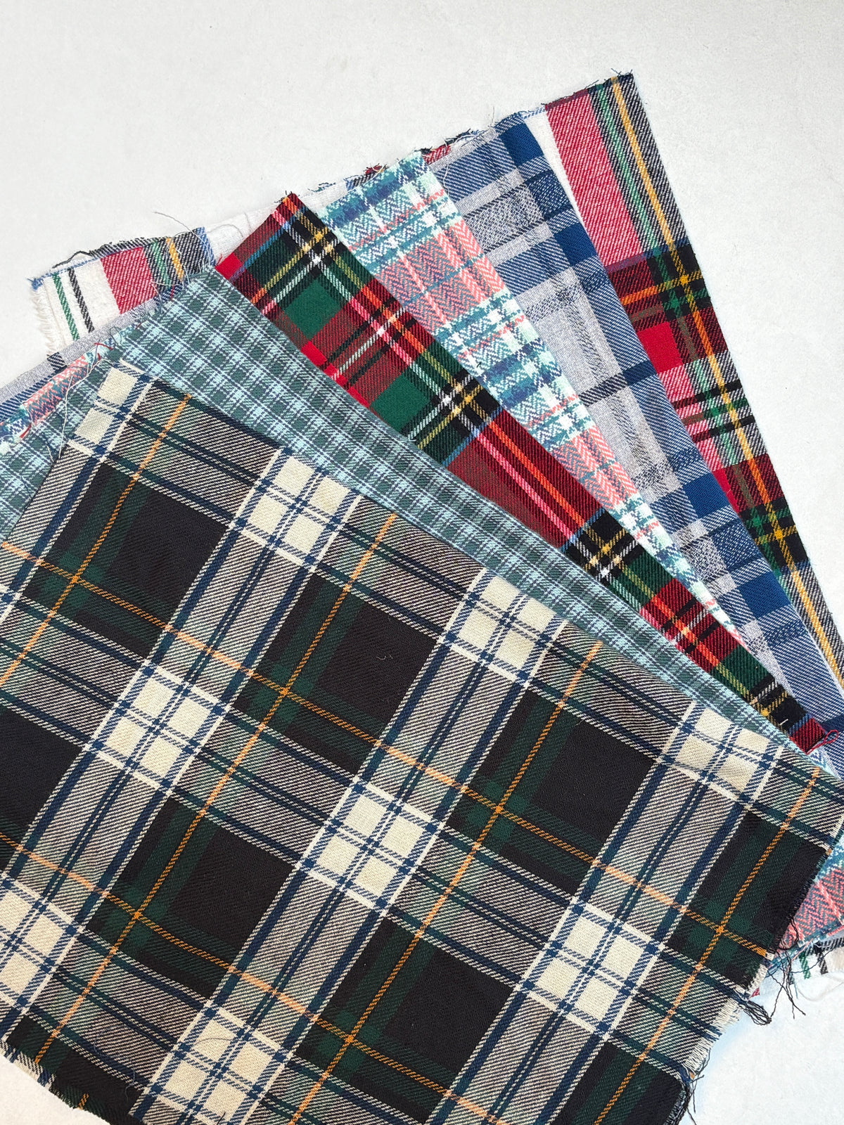 Checkered Cotton Fabric Sample from Nobody’s Child Bundle of 6 *ONE-OFF*