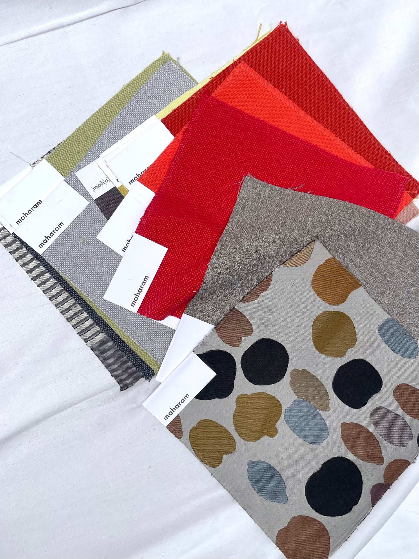 Colourful Fabric Sample Bundle of 13 from MAHARAM *ONE-OFF*