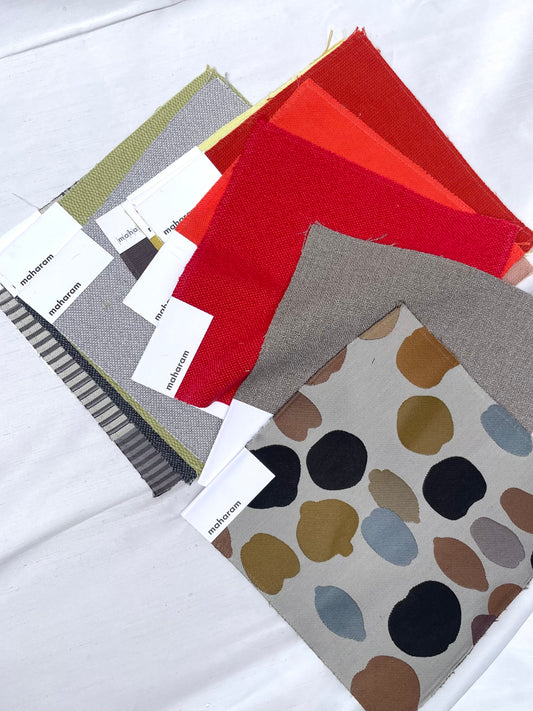Colourful Fabric Sample Bundle of 13 from MAHARAM *ONE-OFF*
