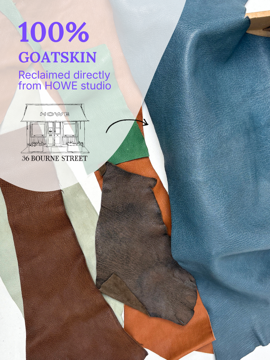 HOWE Goatskin Leather Inspiration Box – Reclaimed Leather Offcuts for Craft & Design