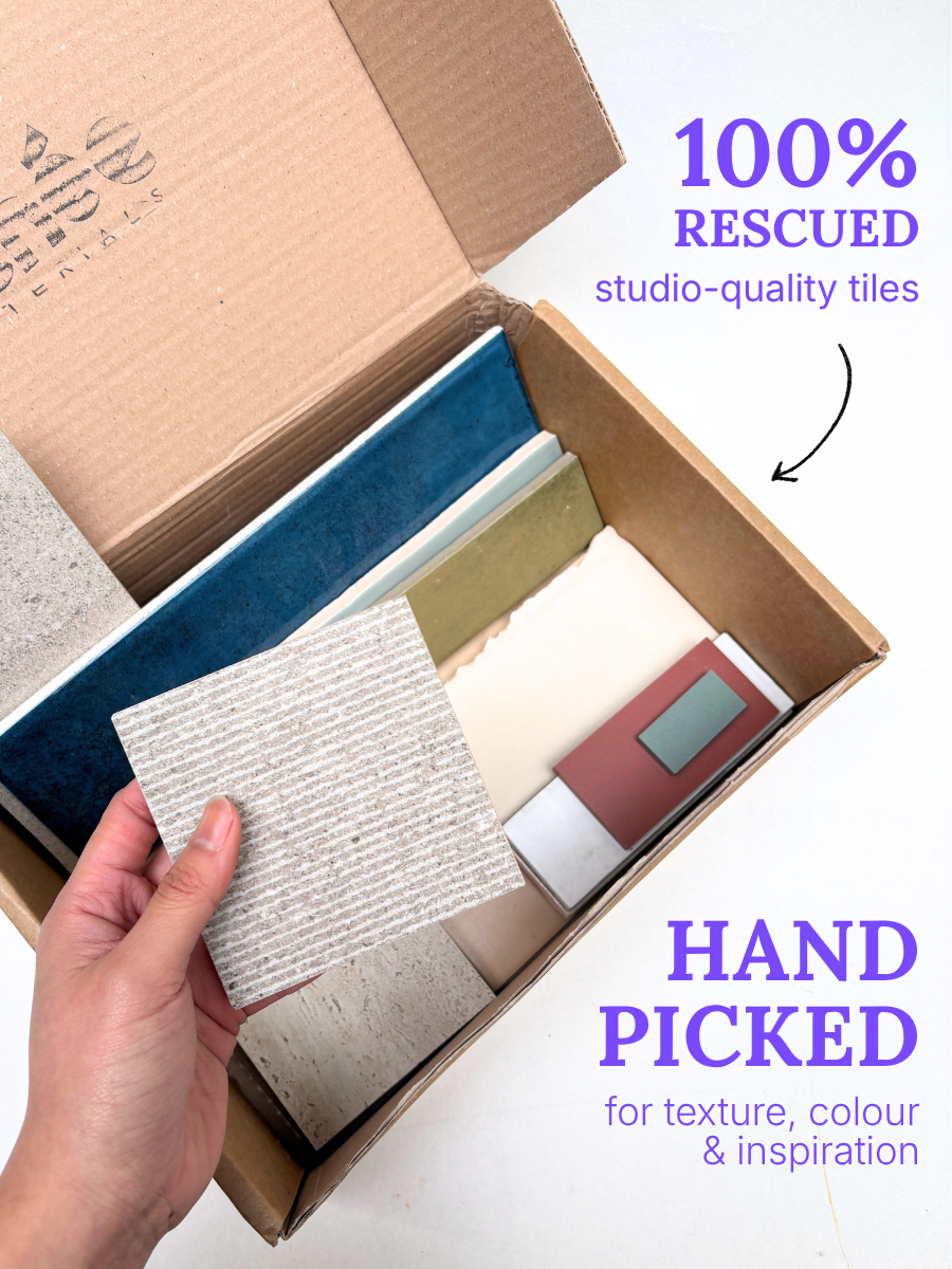 Tile Inspiration Box - Reclaimed Tile Samples for Mosaic, DIY & Creative Experimentation