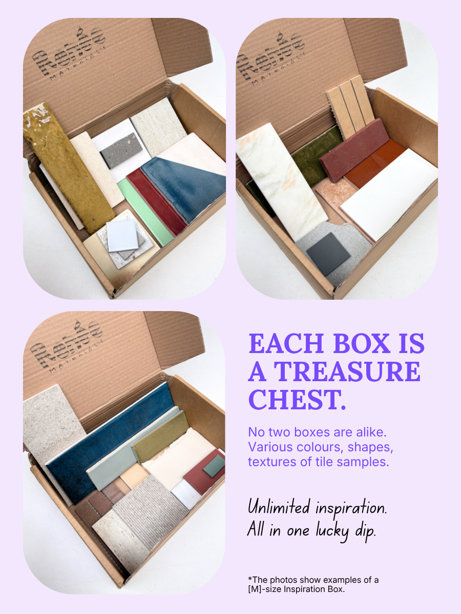 Tile Inspiration Box - Reclaimed Tile Samples for Mosaic, DIY & Creative Experimentation