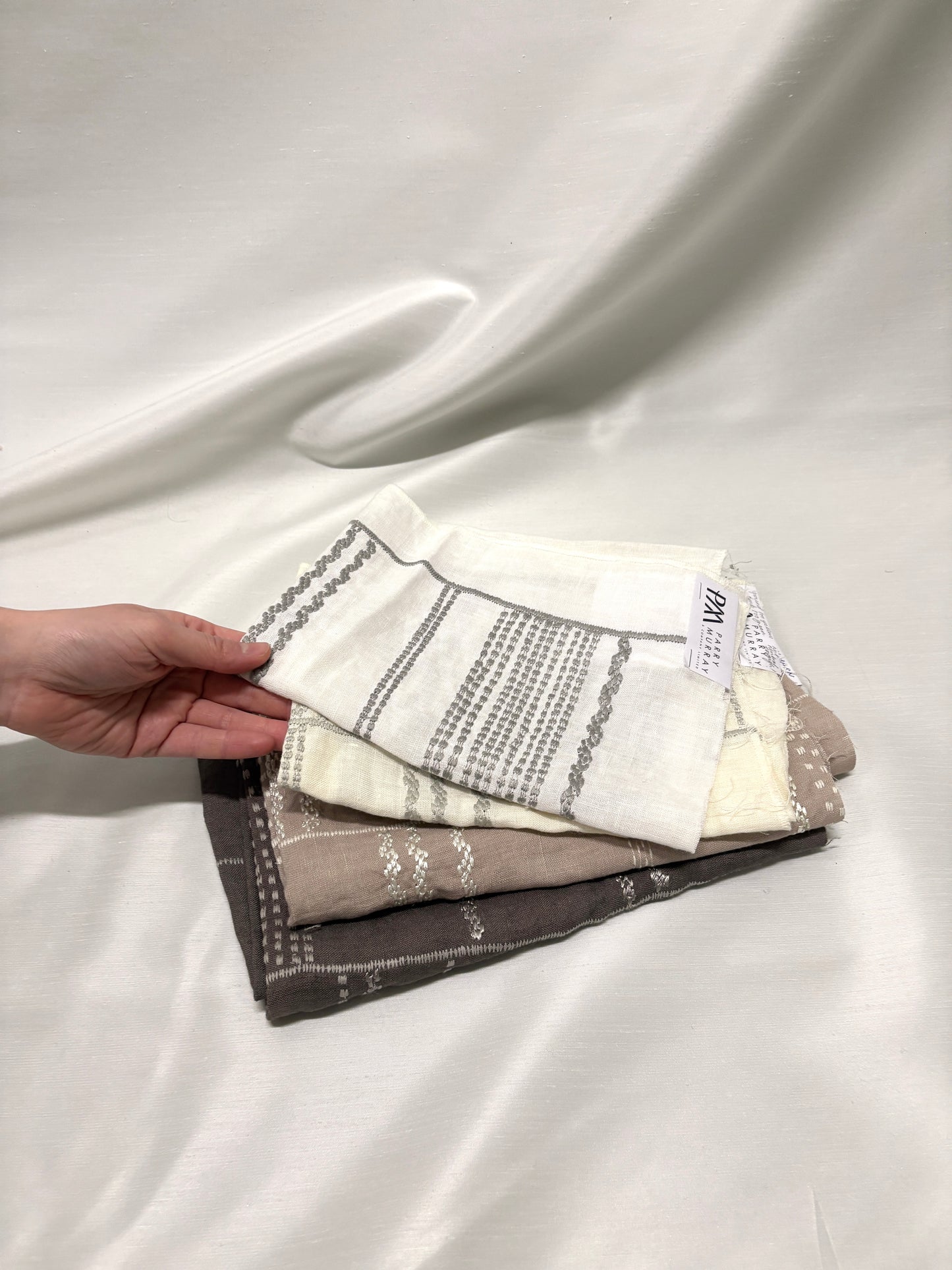 Linen Embroideral Fabric Bundle of Four *ONE-OFF*