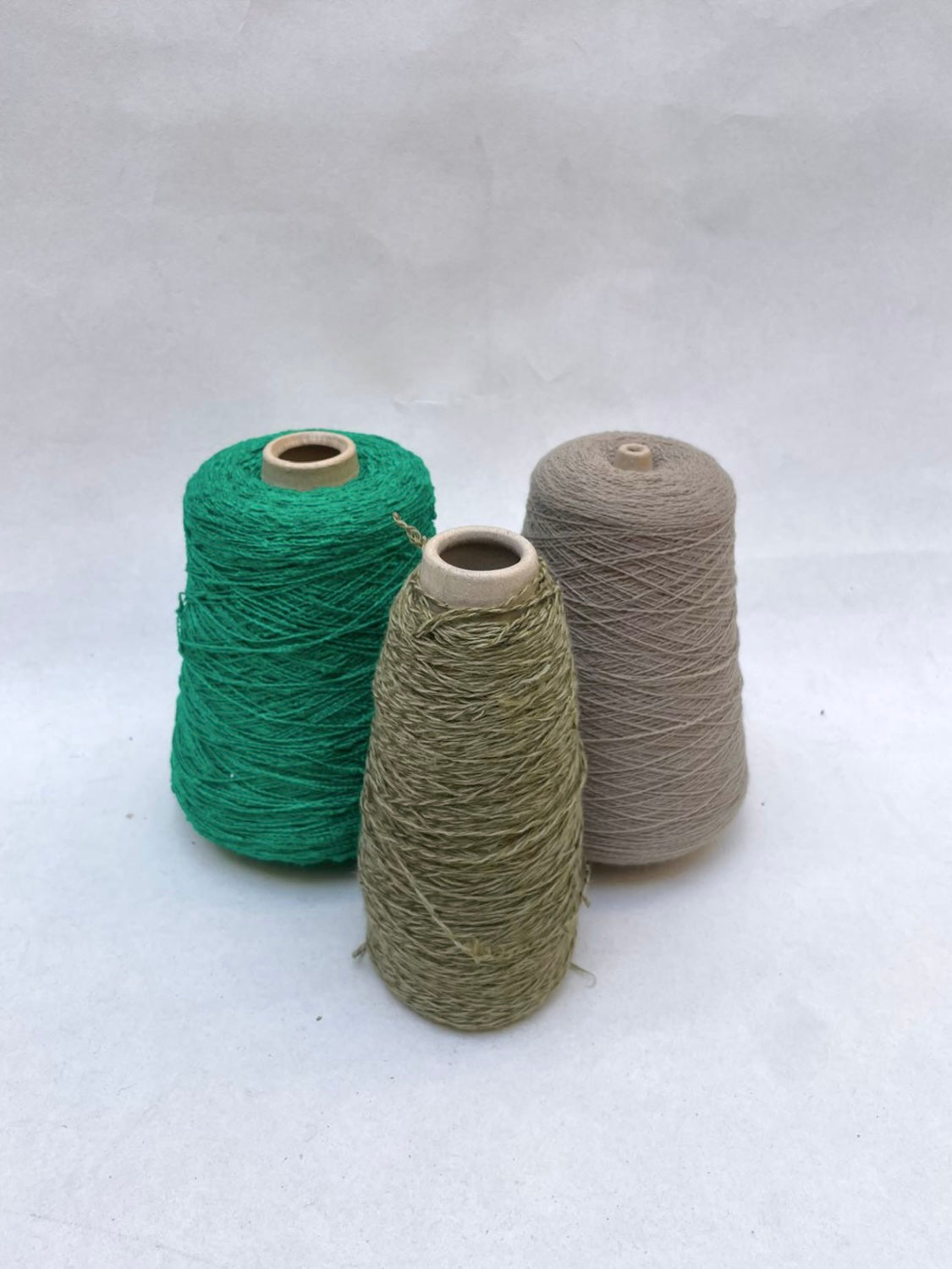 Yarn Cones, Range of Green Shades, Mixed Bundle