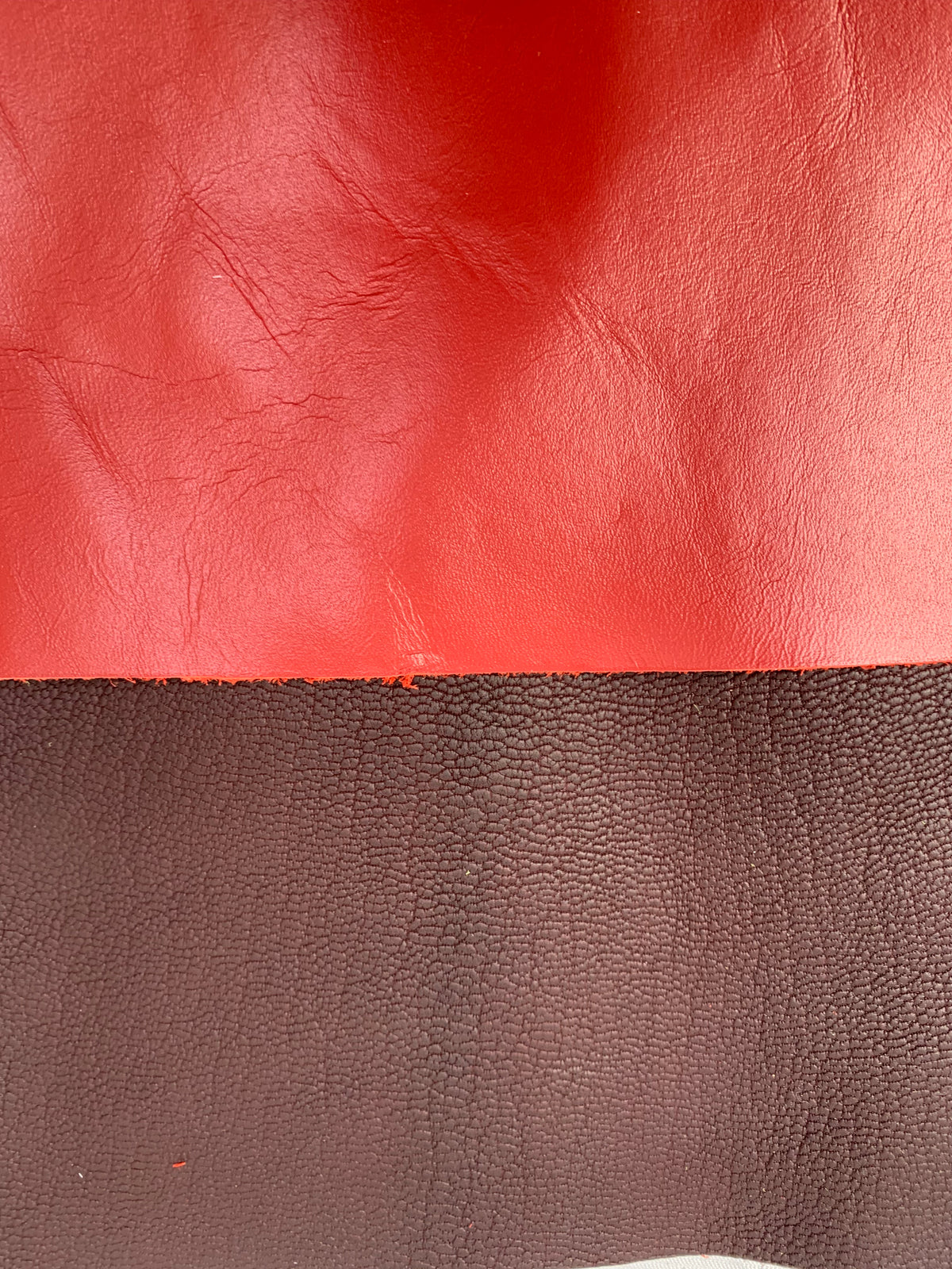 Red Burgundy Genuine Leather Pieces Bundle of 2 *ONE-OFF*