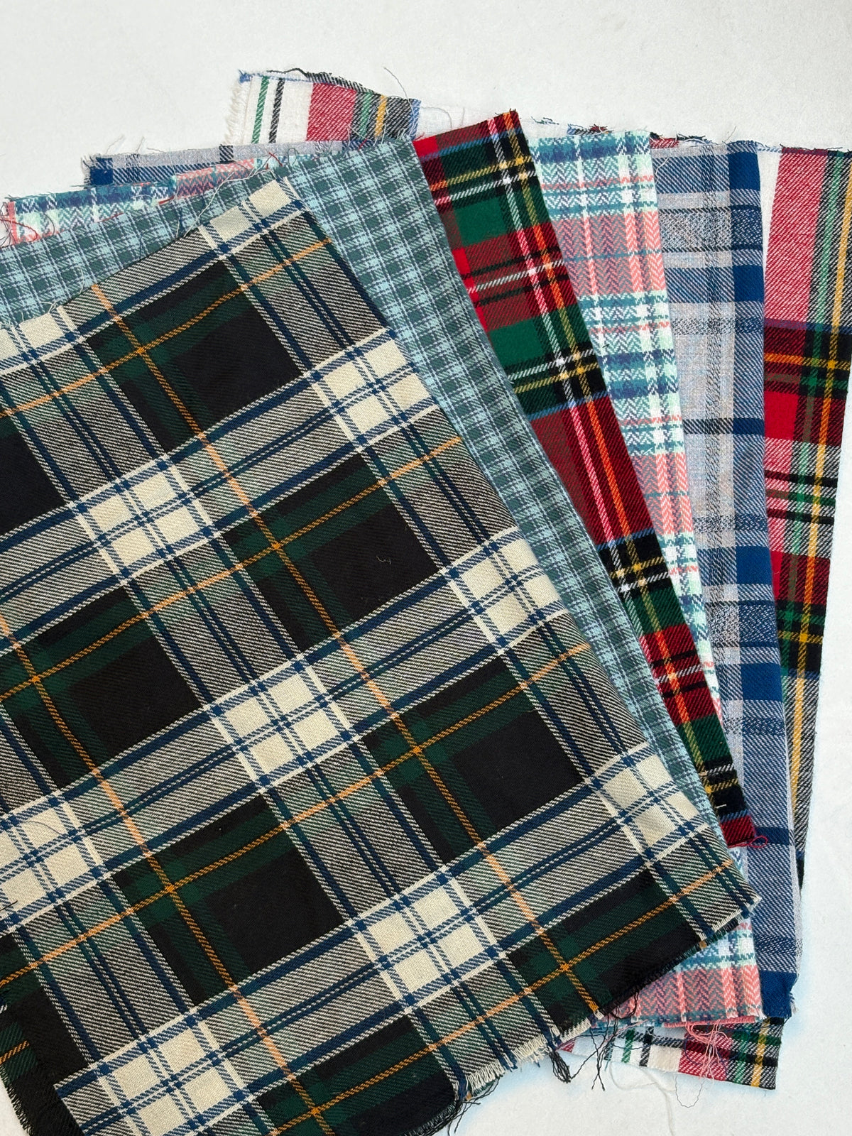 Checkered Cotton Fabric Sample from Nobody’s Child Bundle of 6 *ONE-OFF*