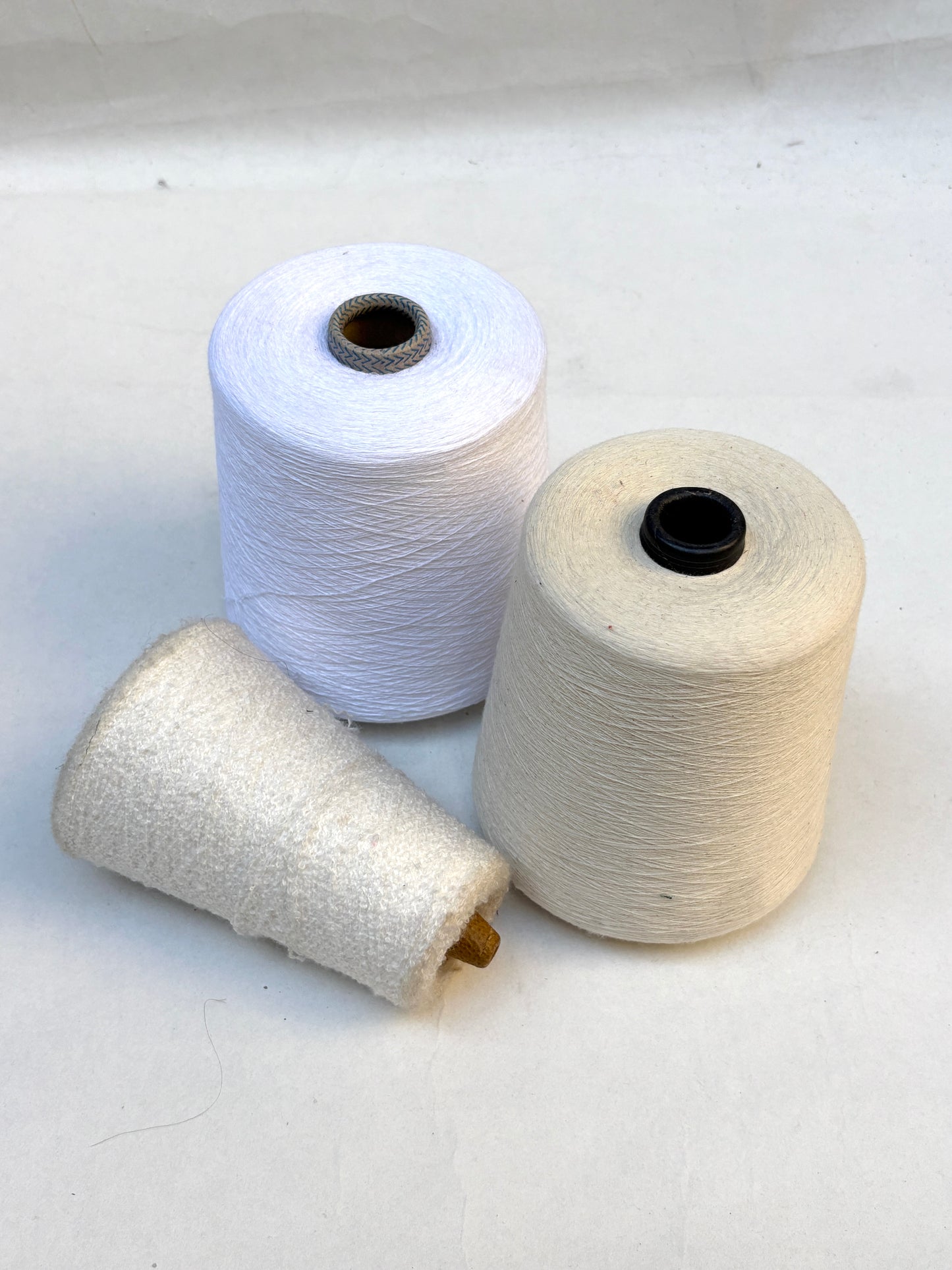 Yarn Cones, White Shades, Mixed Bundle