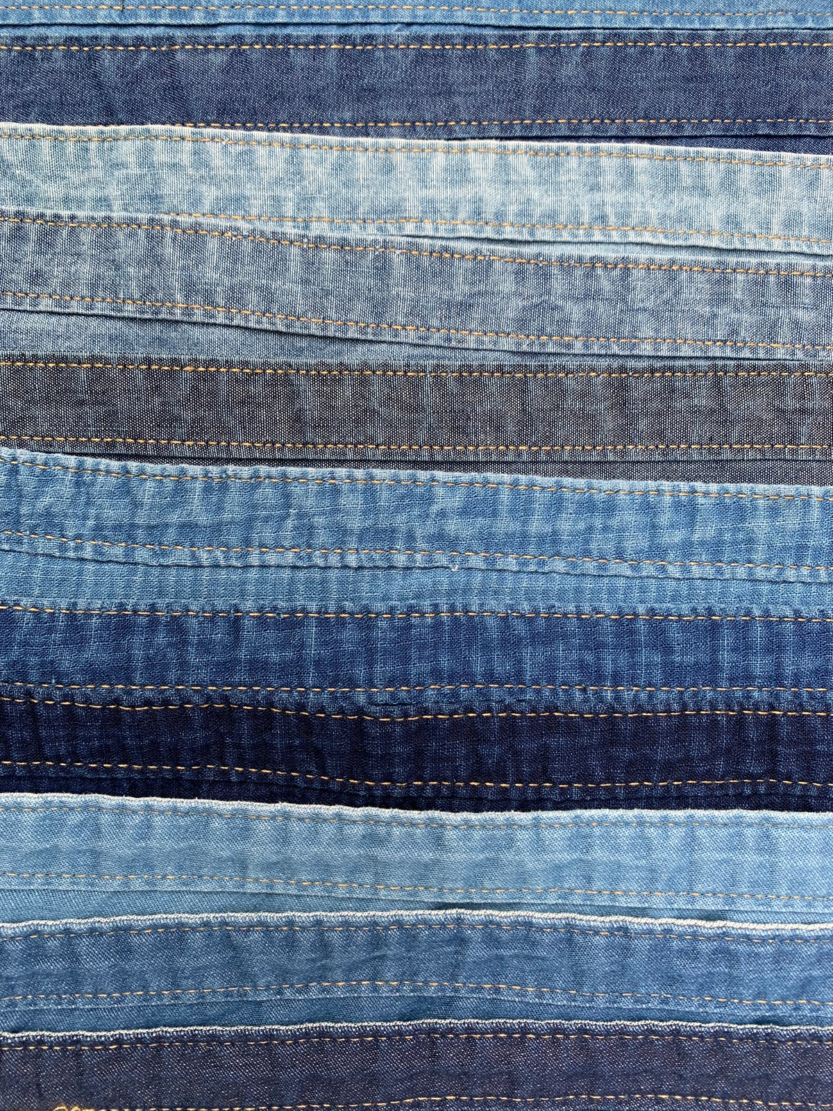 Denim Fabric Sample Panels Bundle of 4 *ONE-OFF*