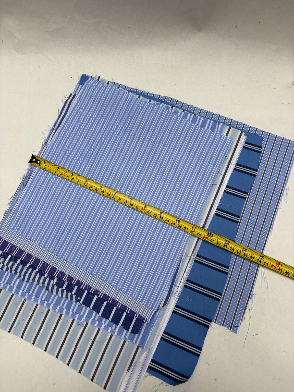 Striped Blue Tonal Cotton Fabric Sample from Nobody’s Child Bundle of 12 *ONE-OFF*