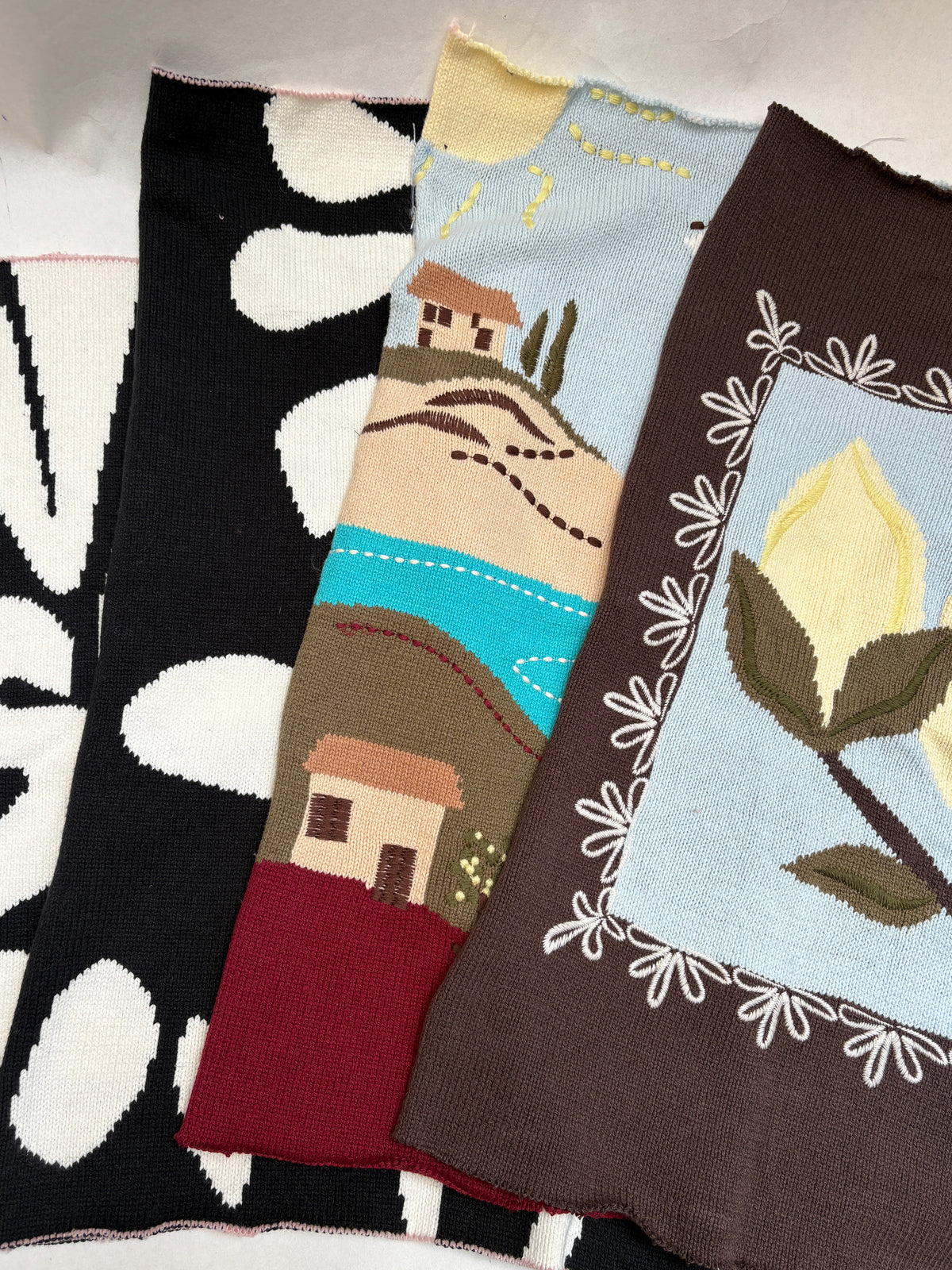 Patterned Knitting Samples Bundle of 4 *ONE-OFF*