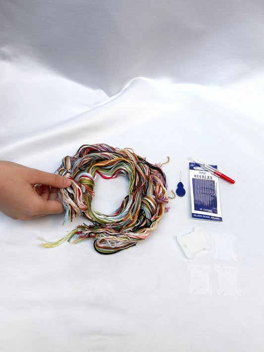 Embroidery Repair Bundle, Embroidery Floss + Tool Kit *ONE-OFF*