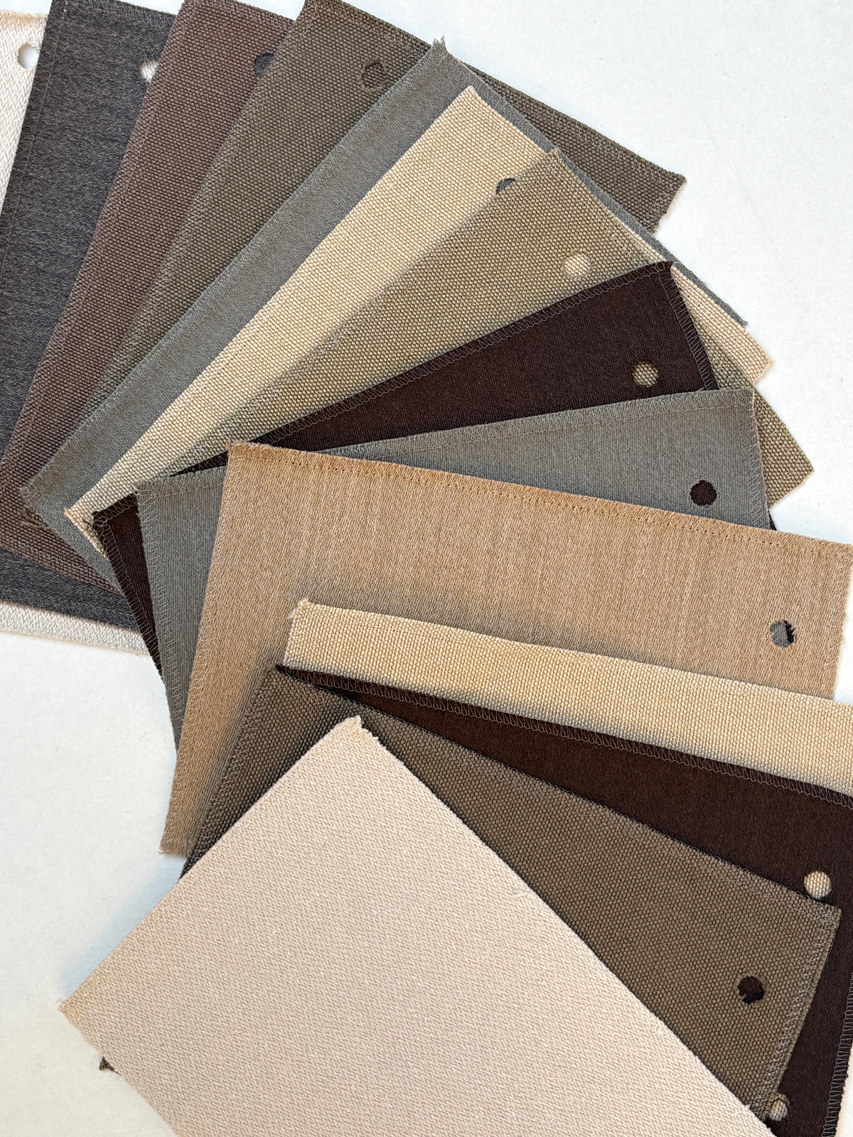 Neutral Earth-Tone Fabric Sample Bundle of 14 from Vitra *ONE-OFF*