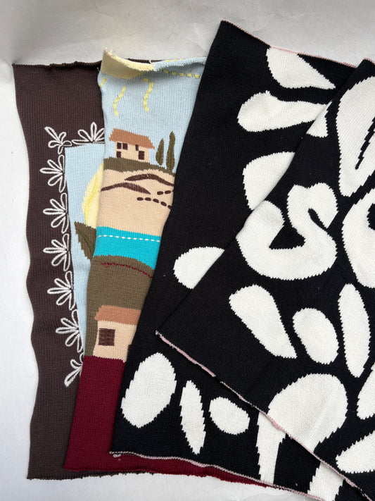Patterned Knitting Samples Bundle of 4 *ONE-OFF*