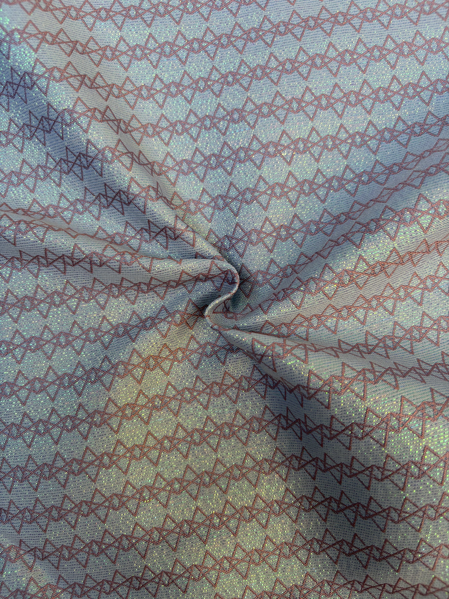 Fabric, Silk Blend, Geometric Pattern, Medium Weight, End of Roll, Choose-your-colour