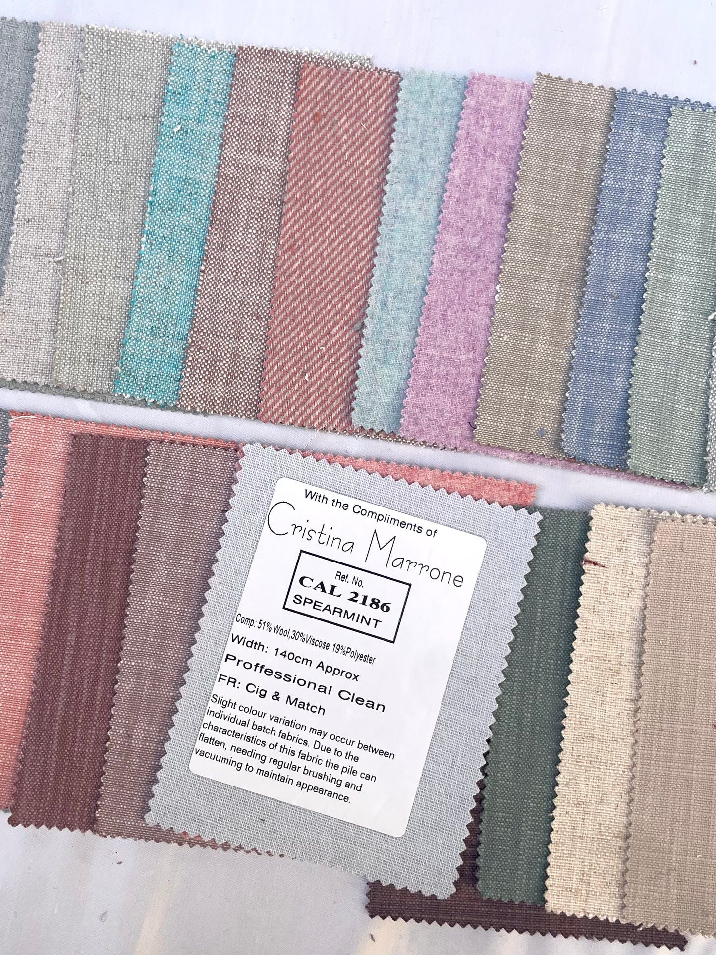 Colourful Fabric Sample Bundle of 25 from Cristina Marrone *ONE-OFF*
