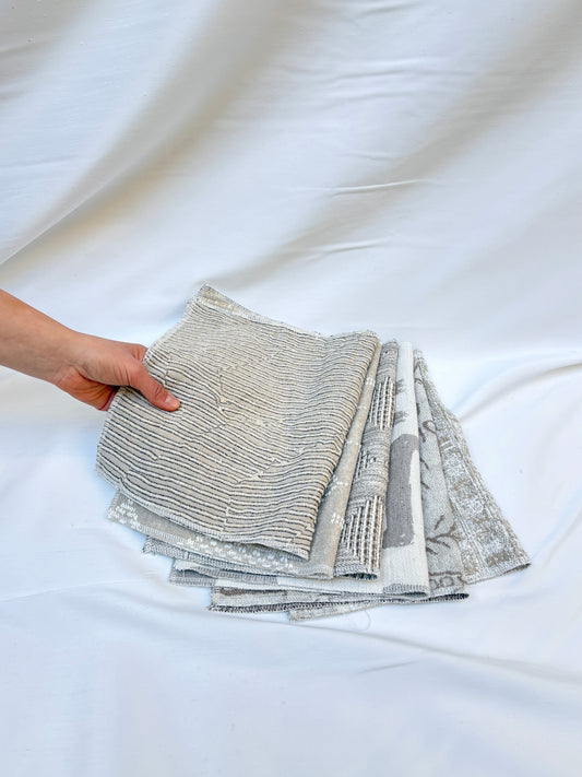 Textured Natural Colour Fabric Bundle of Six *ONE-OFF*