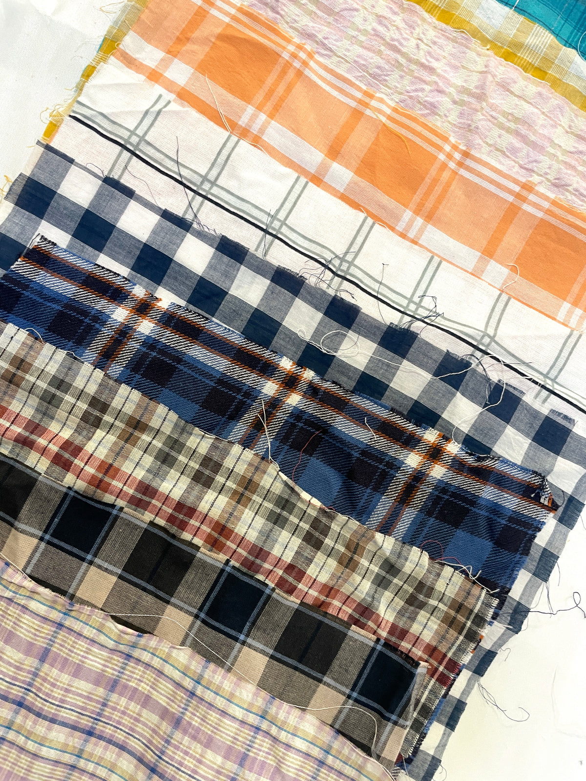 Checkered Cotton Fabric Sample from Nobody’s Child Bundle of 12 *ONE-OFF*