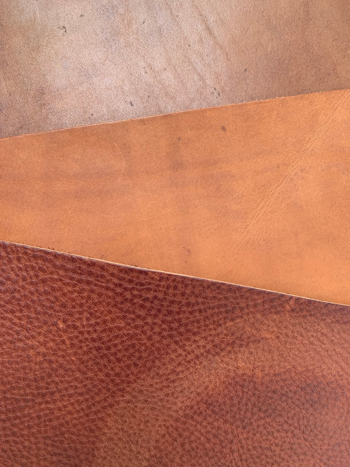 Brown Tonel Genuine Leather Samples Bundle of 3 *ONE-OFF*