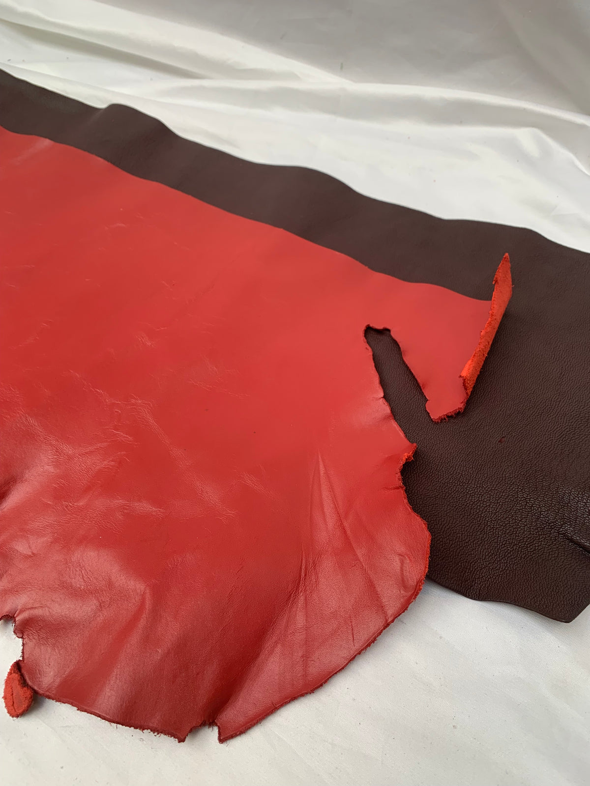 Red Burgundy Genuine Leather Pieces Bundle of 2 *ONE-OFF*