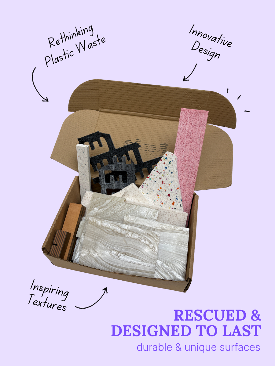 Surface Matter Recycled Plastic Inspiration Box – Sustainable Material Offcuts for Creative Experiment