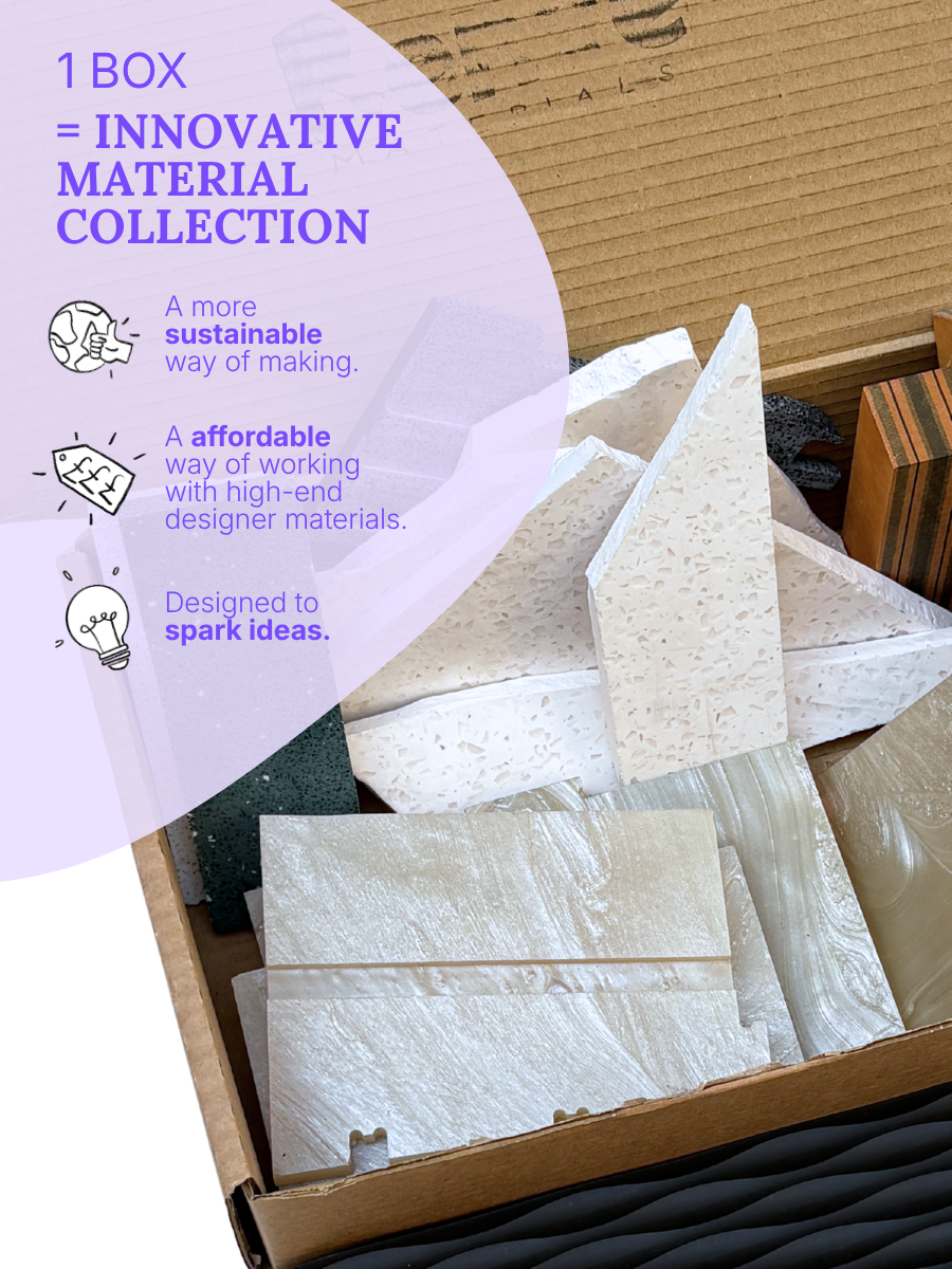 Surface Matter Recycled Plastic Inspiration Box – Sustainable Material Offcuts for Creative Experiment