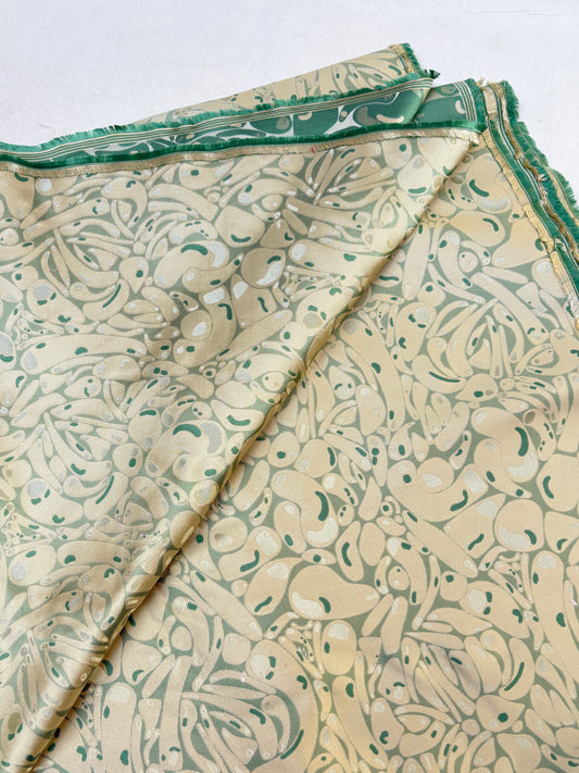 Fabric, Silk Blend, Woven Jacquard, Medium Weight, End of Roll