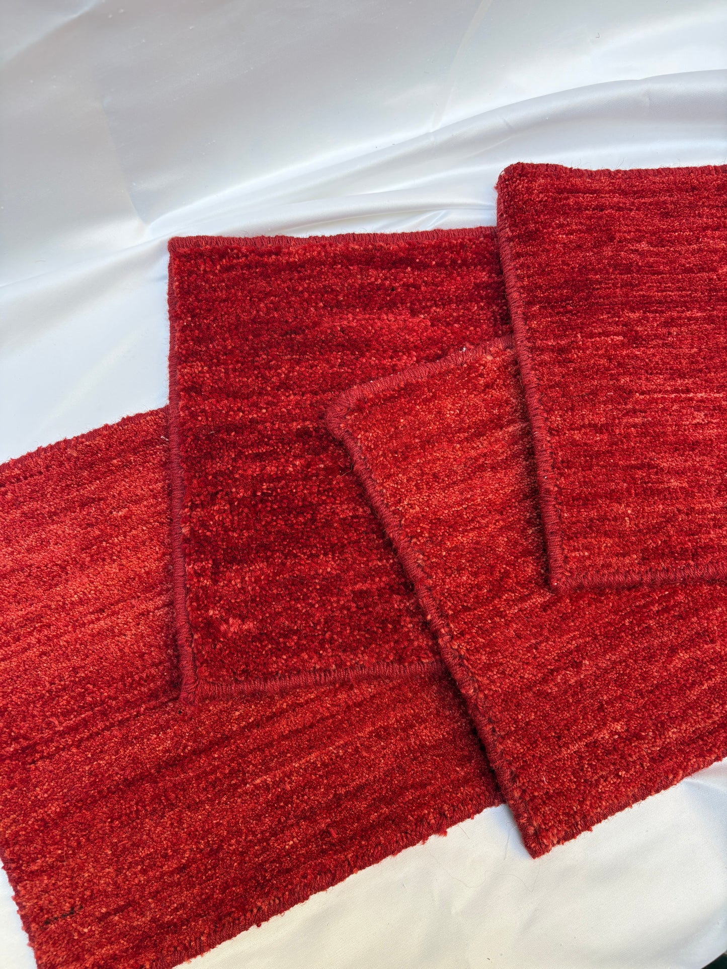 Red Textured Rug Bundle of Four *ONE-OFF*