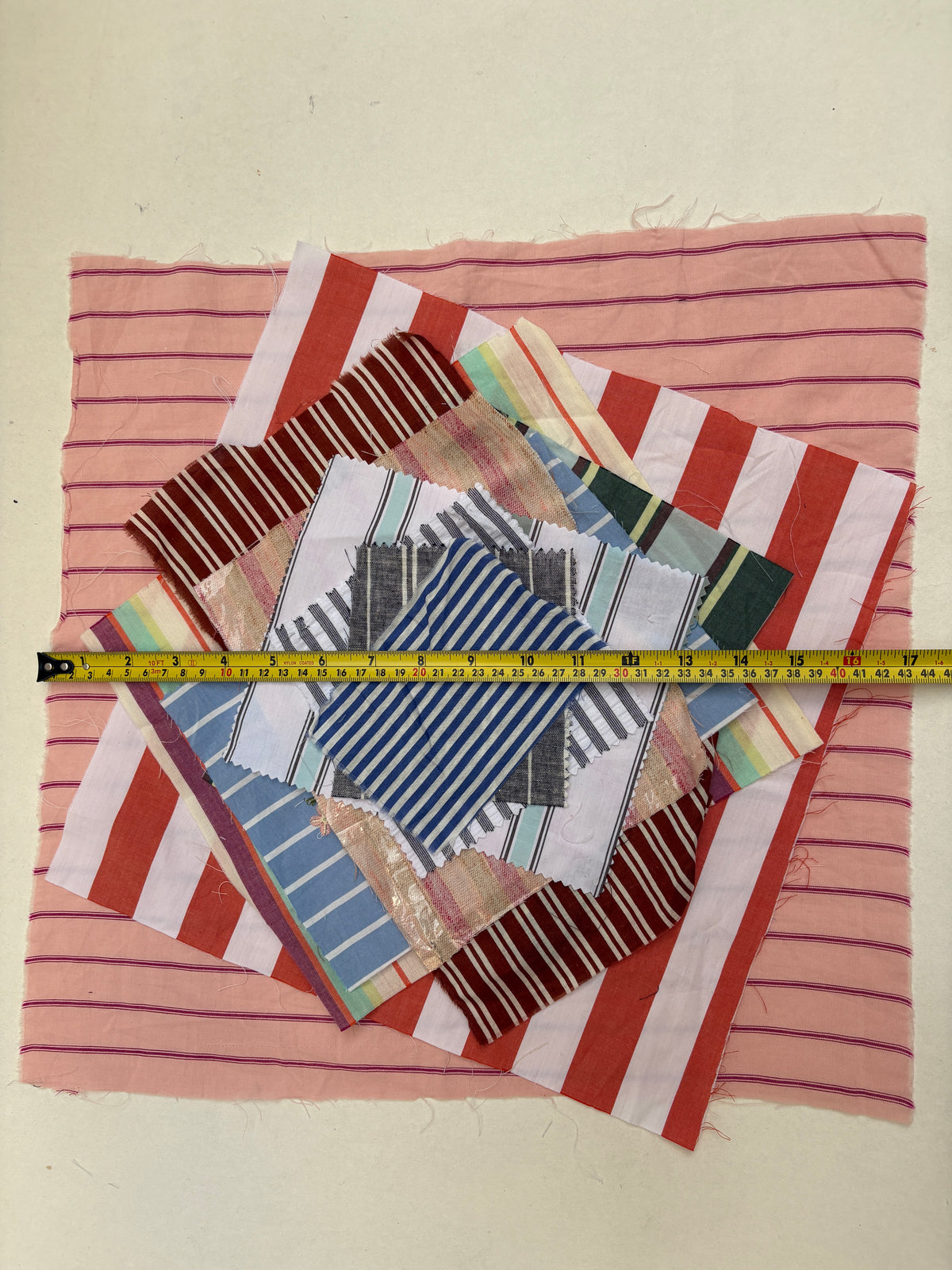 Striped Colourful Cotton Fabric Sample from Nobody’s Child Bundle of 12 *ONE-OFF*