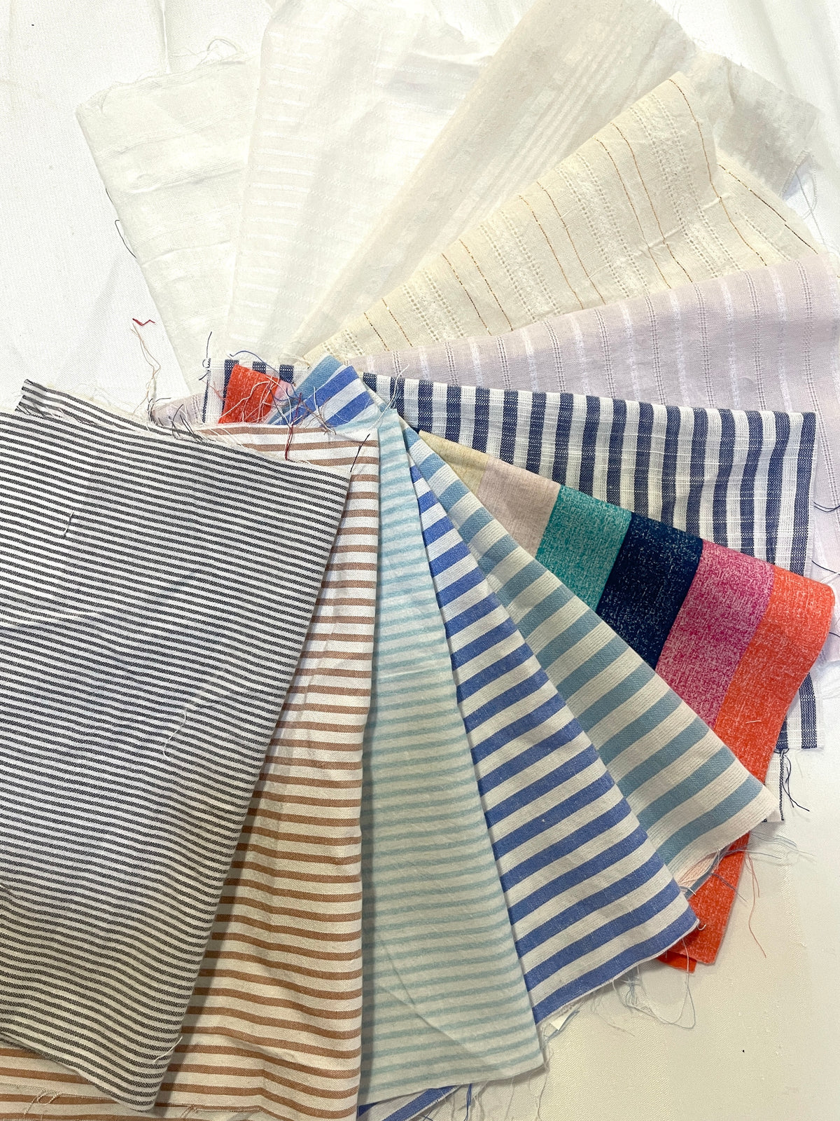 Striped Cotton Fabric Sample from Nobody’s Child Bundle of 12 *ONE-OFF*