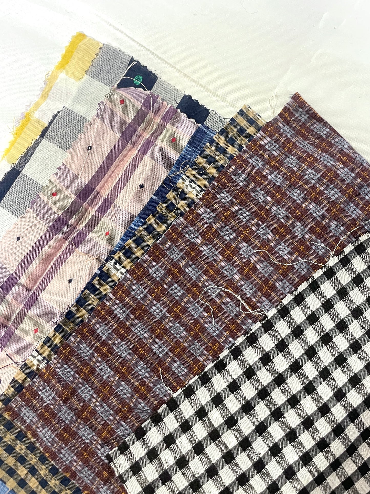 Checkered Cotton Fabric Sample from Nobody’s Child Bundle of 9 *ONE-OFF*