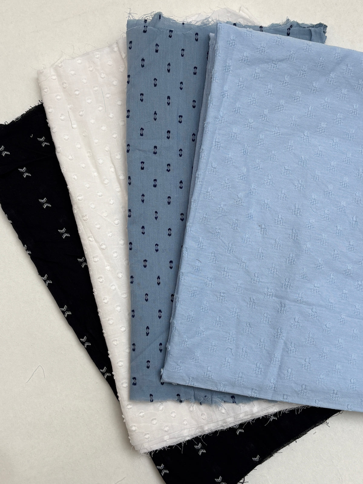 Embroidered Cotton Fabric Bundle of 4 from Nobody’s Child *ONE-OFF*