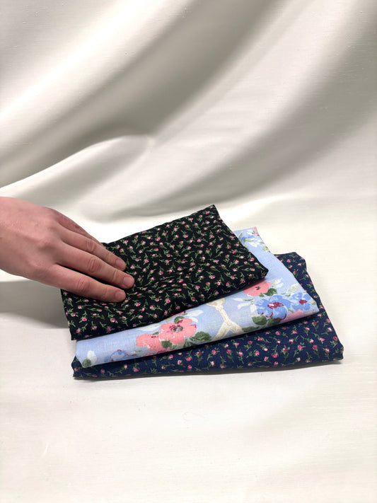 Floral 100% Cotton Fabric Bundle of Three *ONE-OFF*