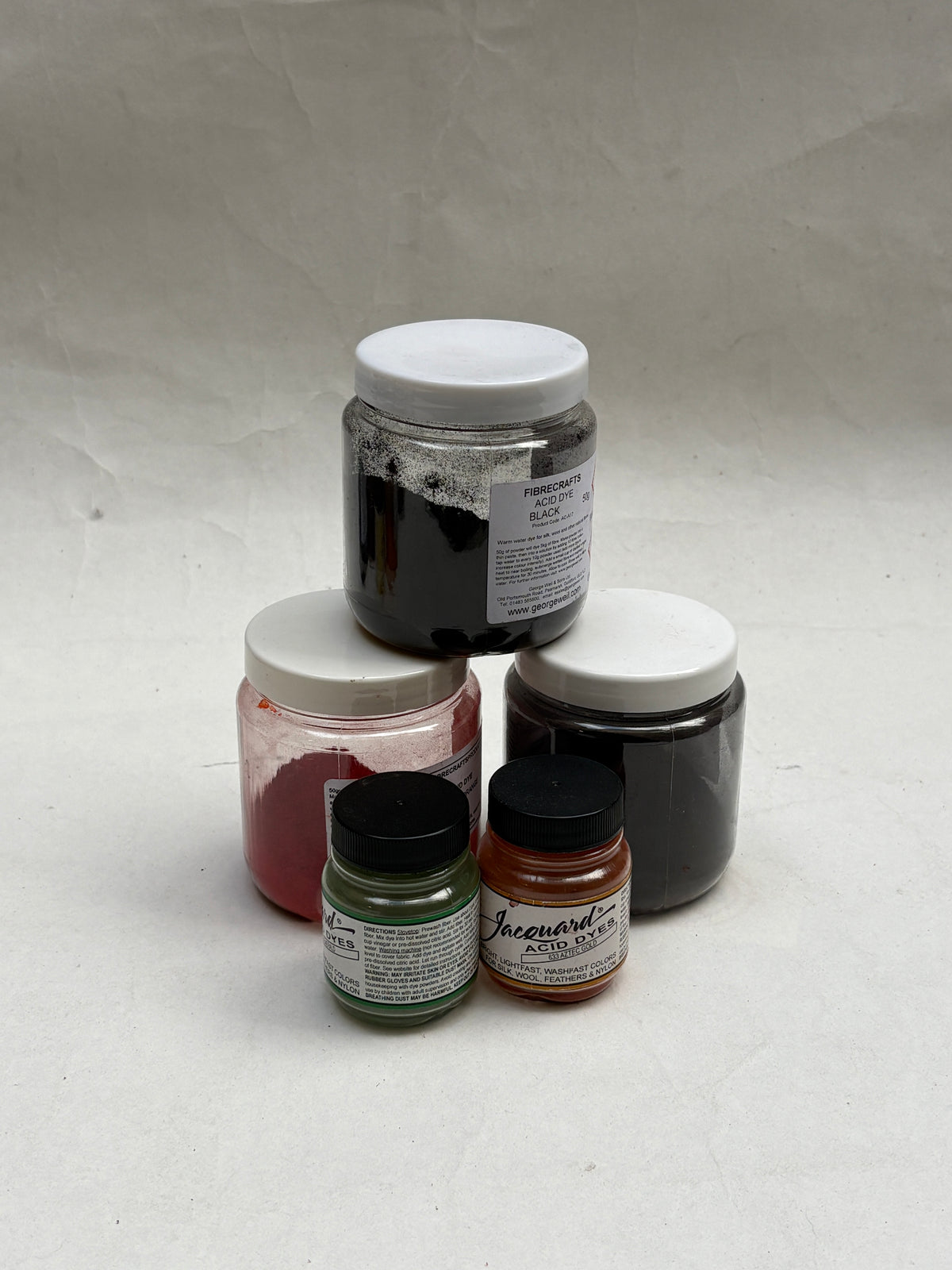 Jacquard Acid Dyes – Assorted Colours | Yarn & Textile Dyeing | Mixed Jar Bundle