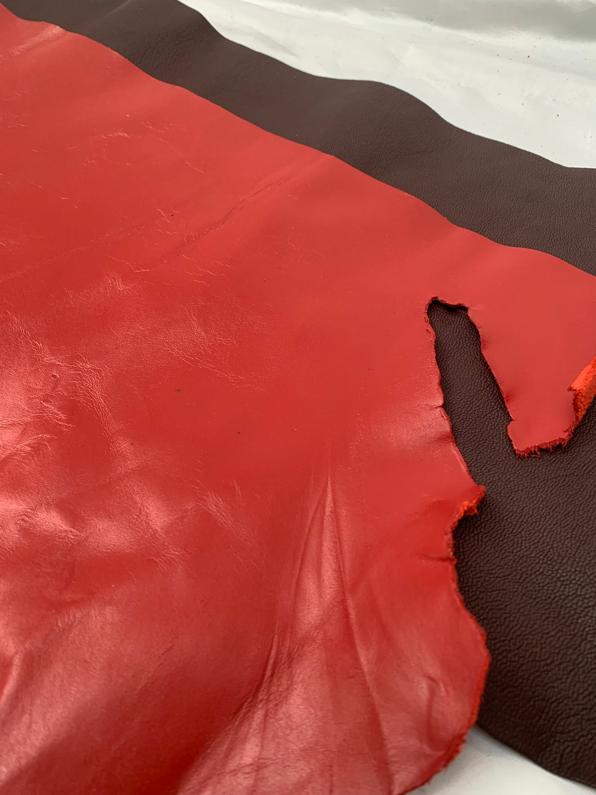 Red Burgundy Genuine Leather Pieces Bundle of 2 *ONE-OFF*